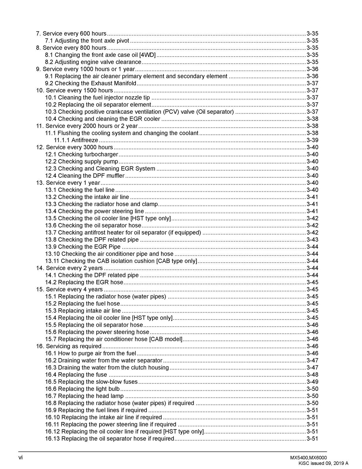 KUBOTA MX5400 MX6000 WORKSHOP MANUAL WSM, BOUND, COVERS, XL FOLDOUT PAGES!