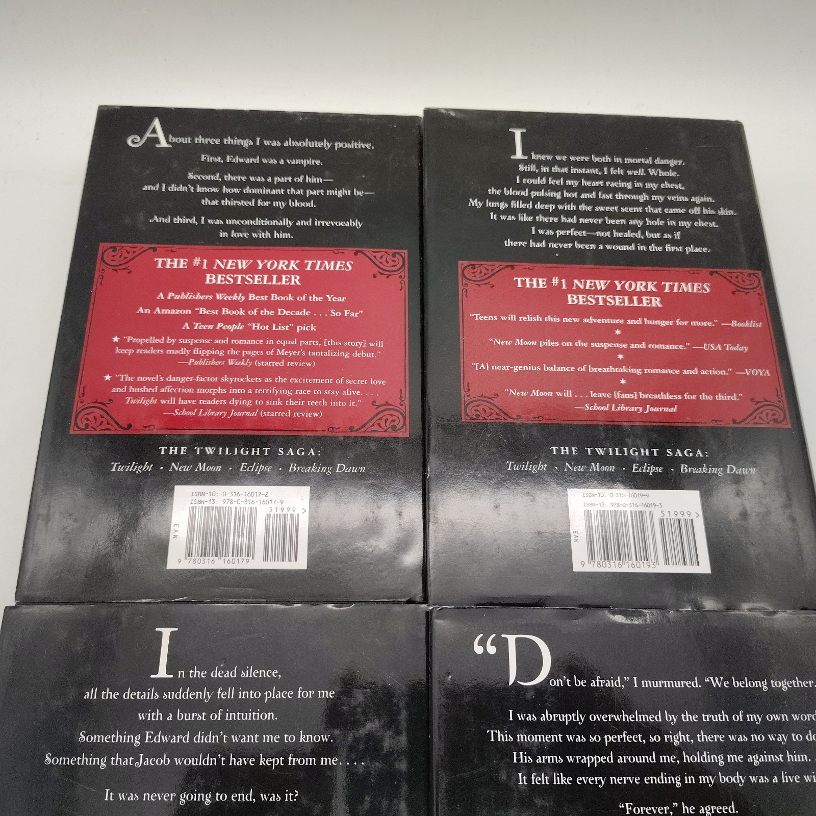 Twilight Saga By Stephenie Myer 4 Book Hardcover 2008 Set Edward Bookmark