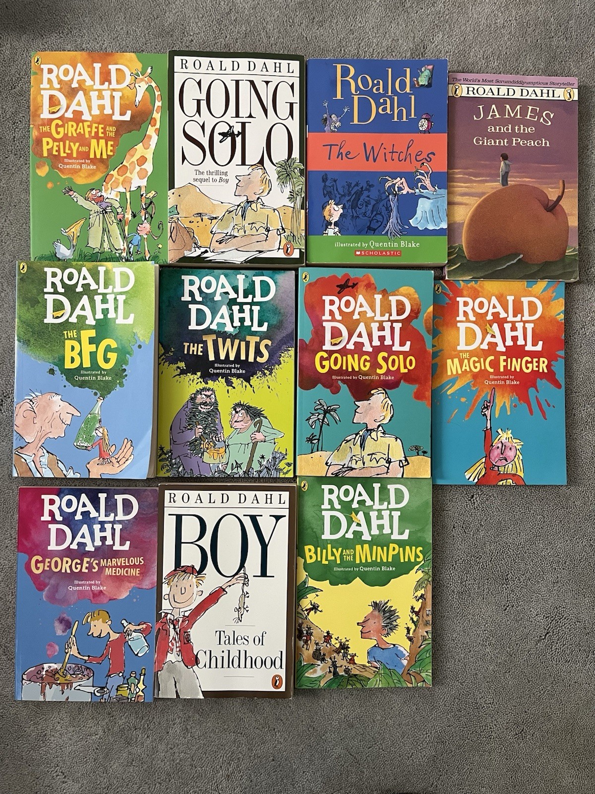 Roald Dahl Lot Of 11 Childrens Kids Books Witches Twits James Ages 6-9