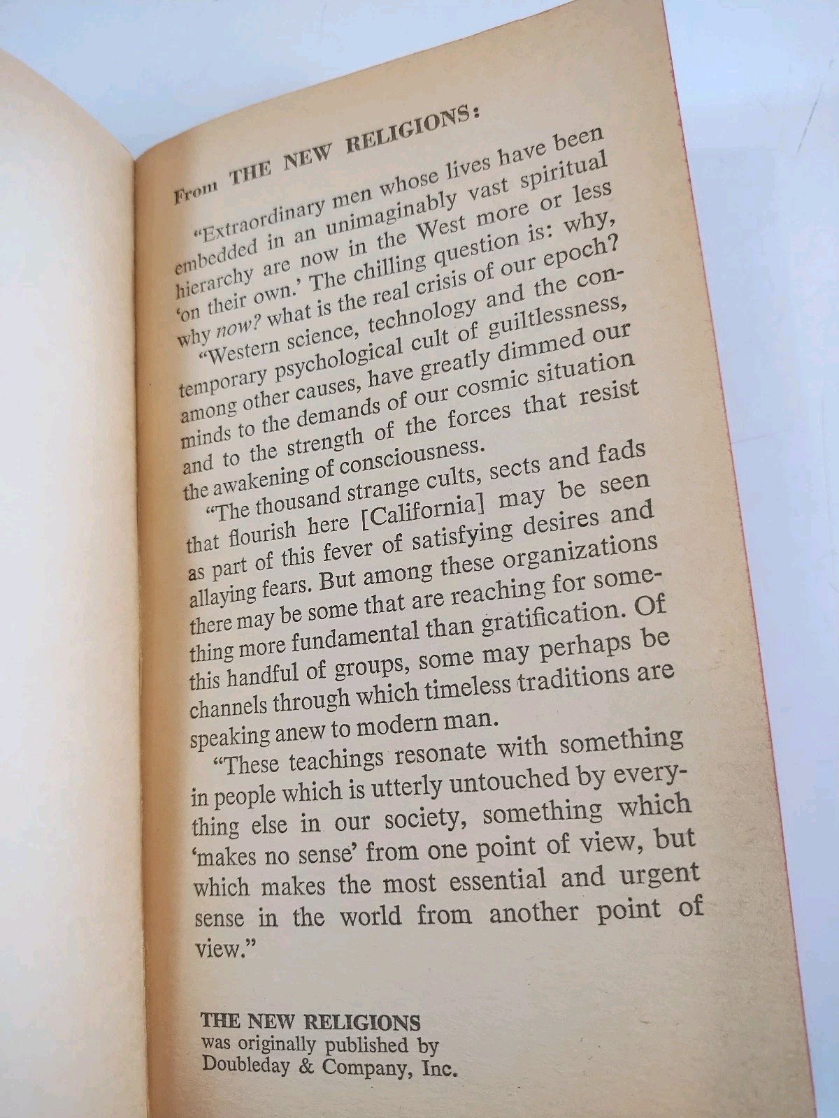 The New Religions by Jacob Needleman ~ 1974 Vintage Paperback ~ Pocket Books Vtg