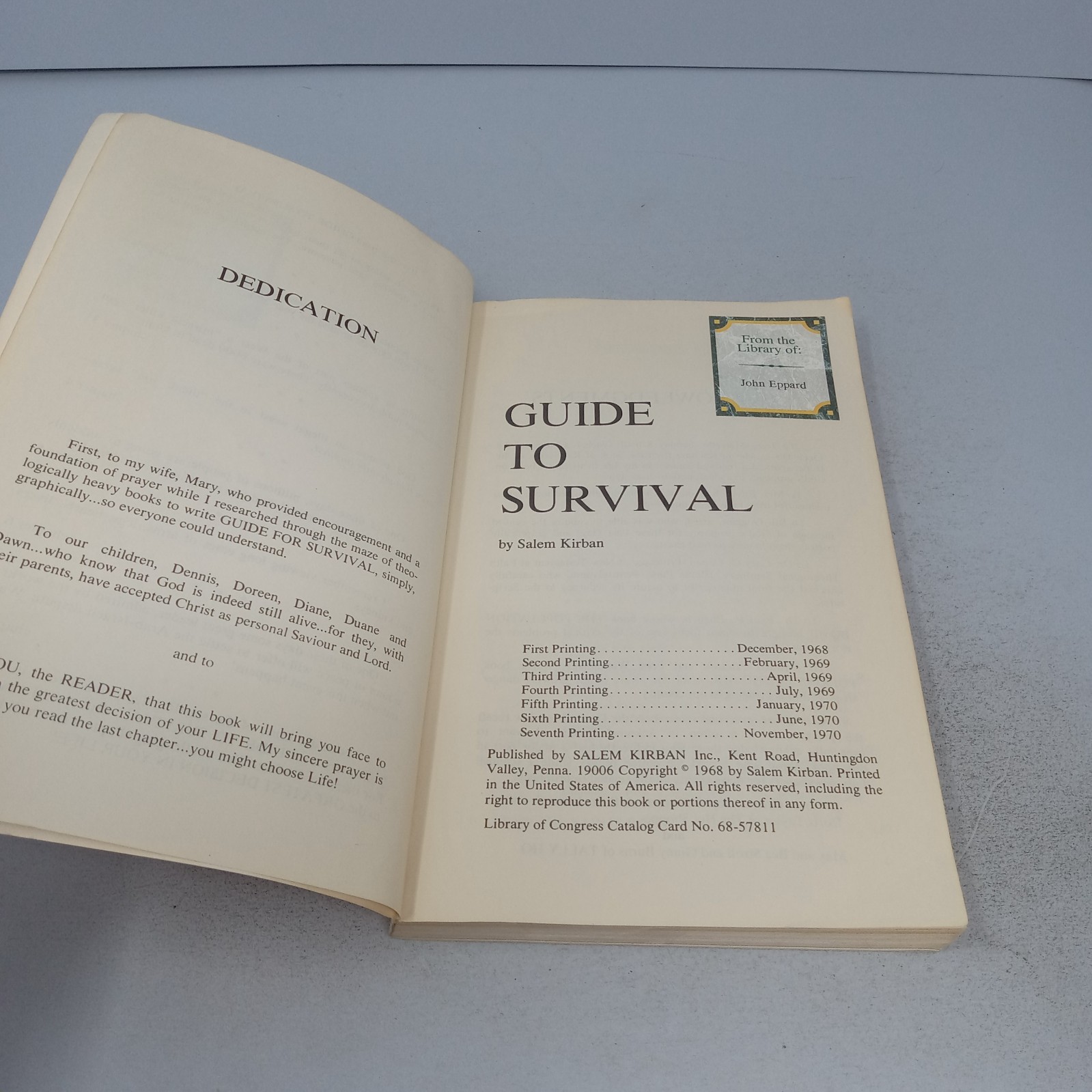 Guide to Survival: 1970 Seventh Printing Paperback by Salem Kirban