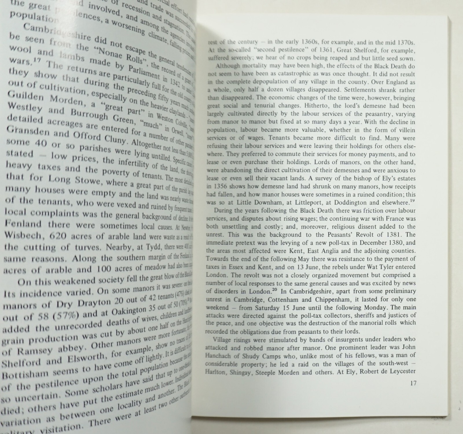 Medieval Cambridgeshire 1977 Darby History Economics England Middle Ages
