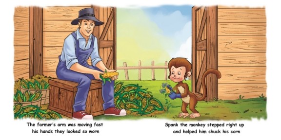 Spank the Monkey Lends a Hand HARD COVER–Physical Book