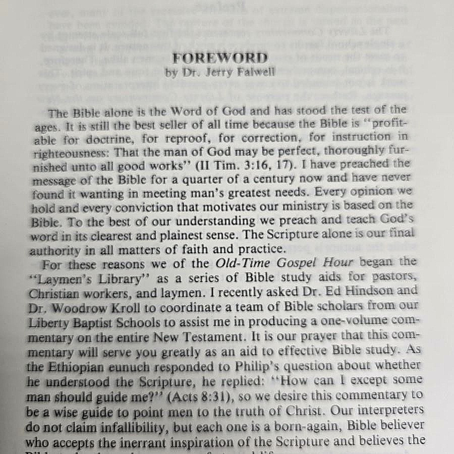 Liberty Commentary On The New Testament Jerry Falwell Kroll 1978 HB Vtg Book