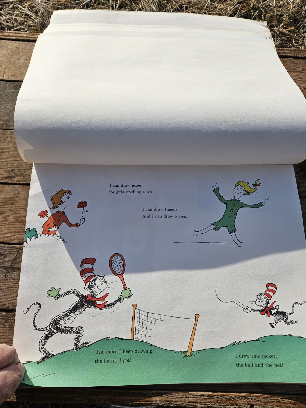 1970 Dr. Seuss — I Can Draw It Myself Book — 16 x 12″- All Pages Are Clean But 1