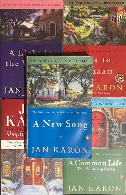 Jan Karon 5 Book Set – A Common Life, Out to Canaan, A New Song, A Light in …