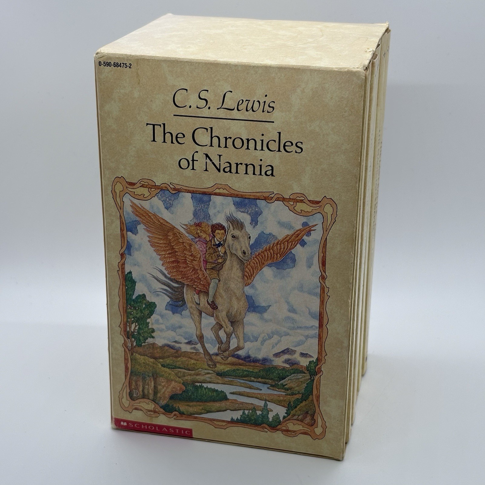 Vintage CS Lewis Chronicles Of Narnia Complete Book Box Set 1987 Paperback