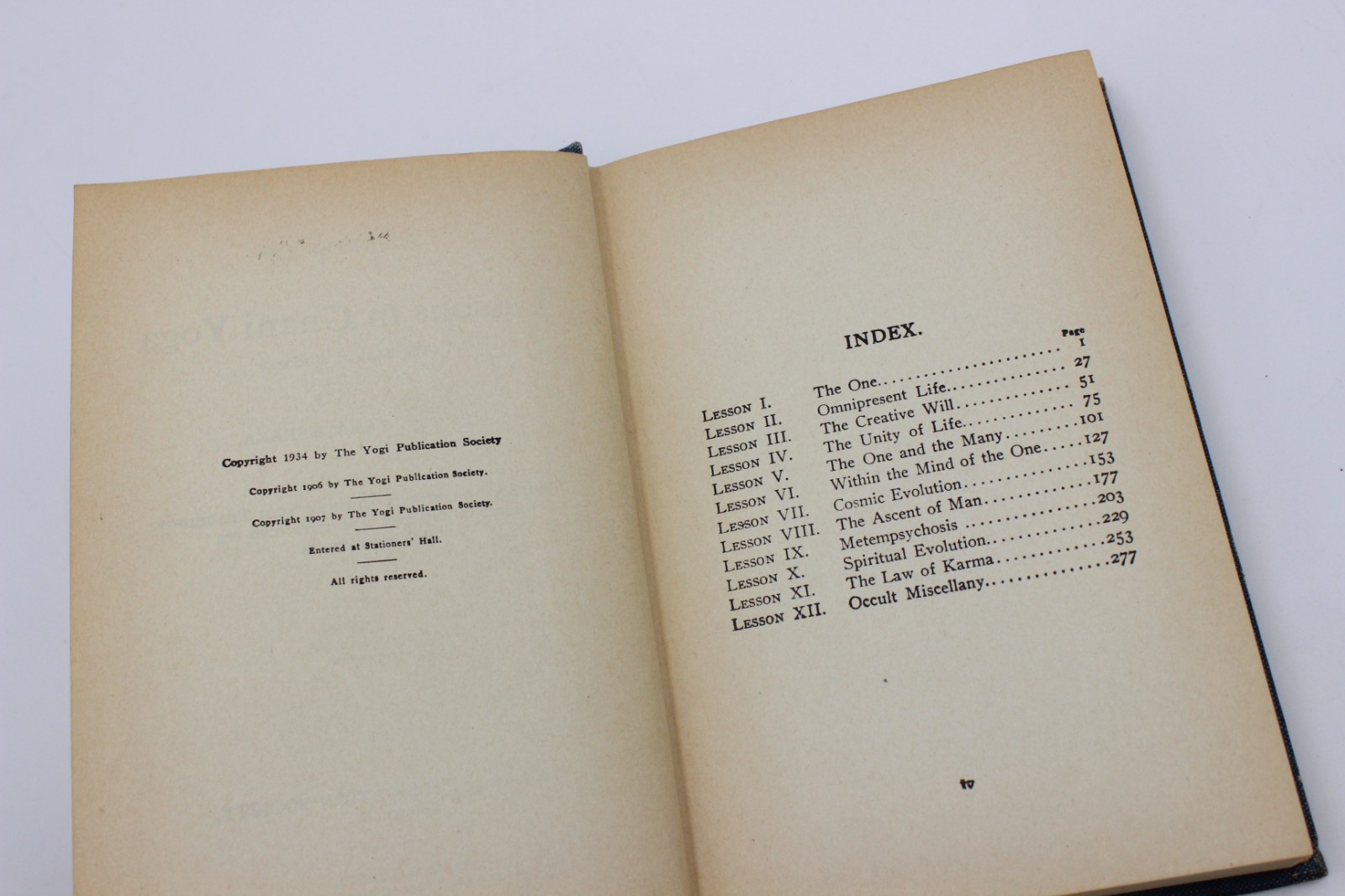 Gnani Yoga & Raja Yoga by Yogi Ramacharaka (1934 Hardcover)