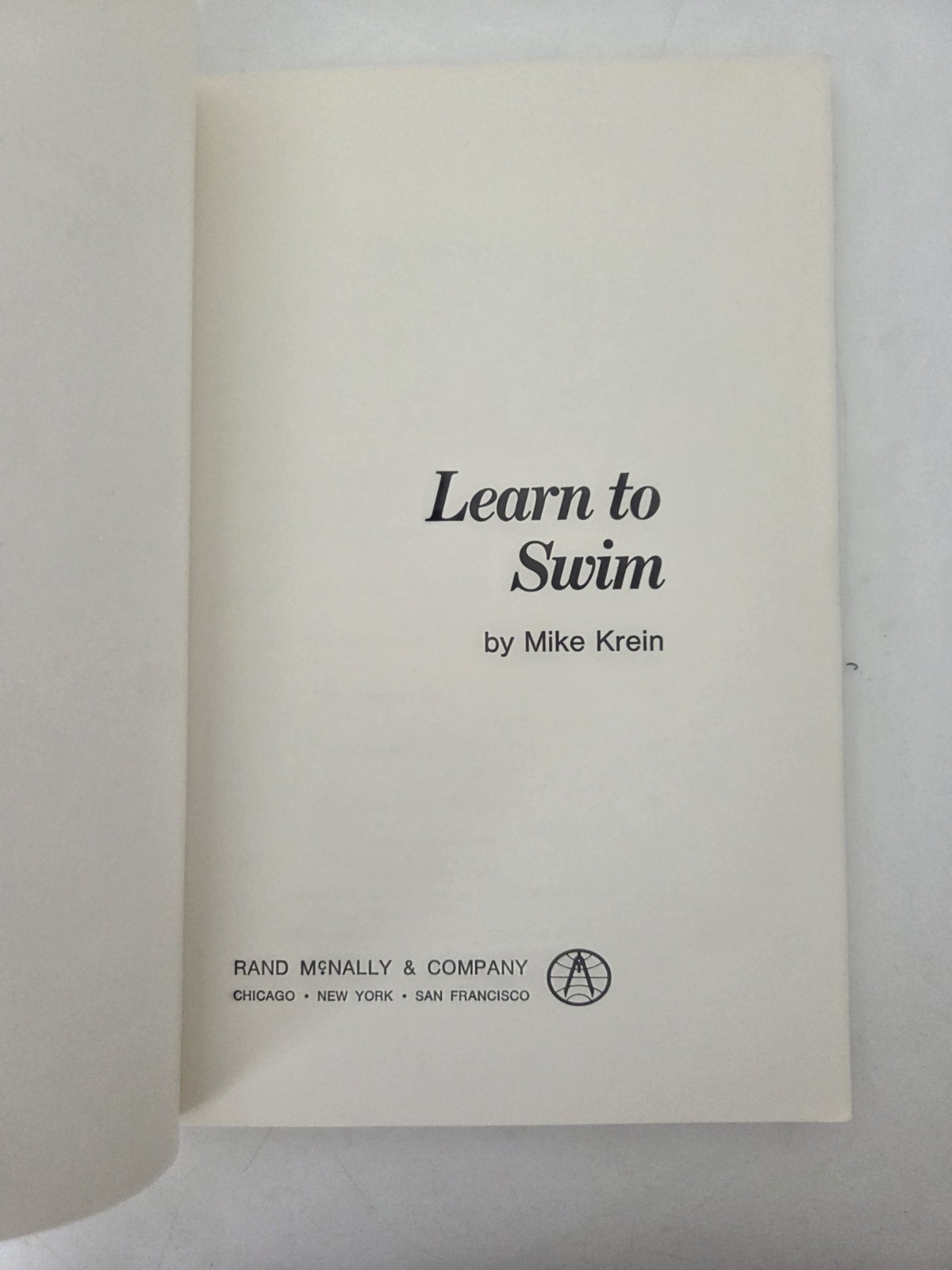 Learn To Swim By Mike Krein Book