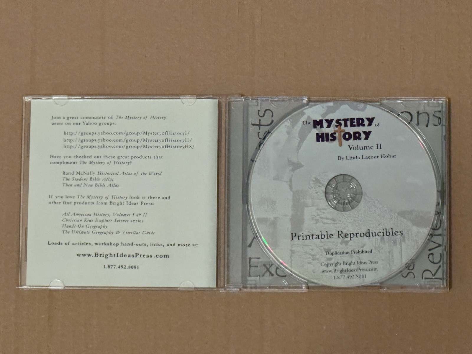 Mystery of History Volume II CD of Printable Reproducibles by Hobar