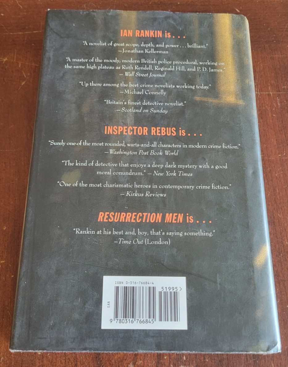 Resurrection Men – SIGNED by Ian Rankin – 1st US Ed. 2001 HC DJ Inspector Rebus