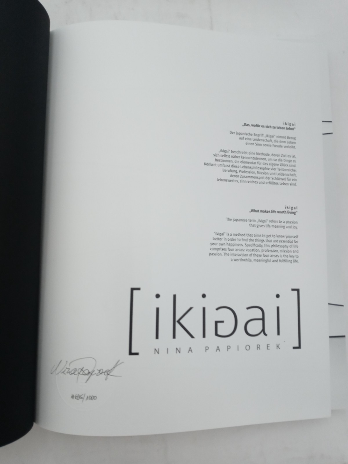 ikigai byy Nina Papiorek Photography HC – Signed, Pressed Seal, Numbered 695/100