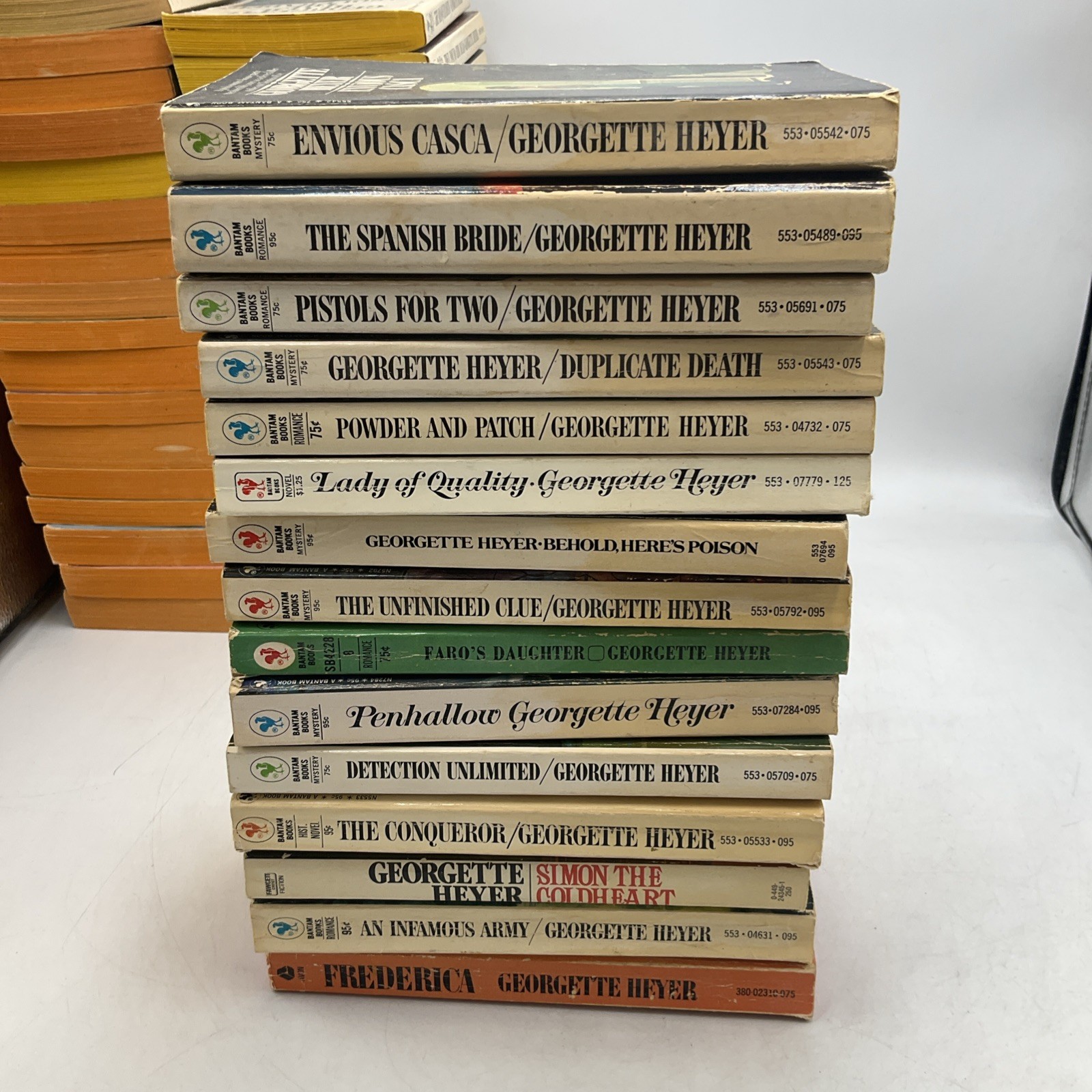 Georgette Heyer Lot 48 Mixed- Romance, Historical, Mystery 48 Vintage Paperbacks