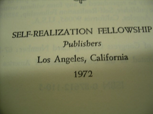 Sayings of Yogananda Book, Self Realization Fellowship 1972 124 pages