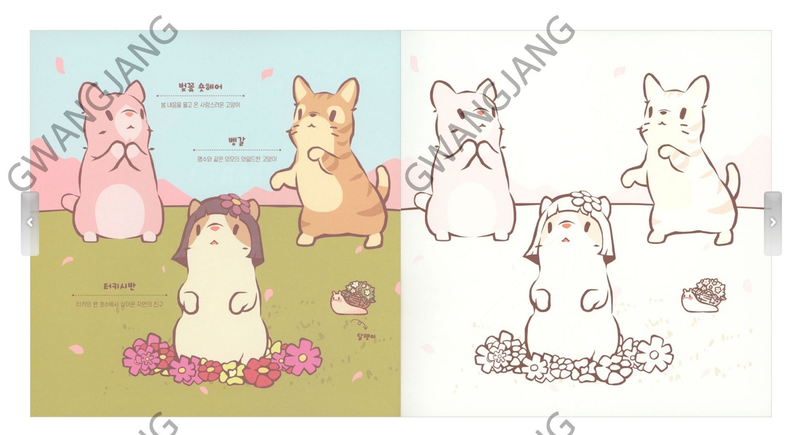 Cats and Soup Coloring Book 56 Pages 9Ⅹ9″ Paper Good Quality Korea Game Kpop Fun