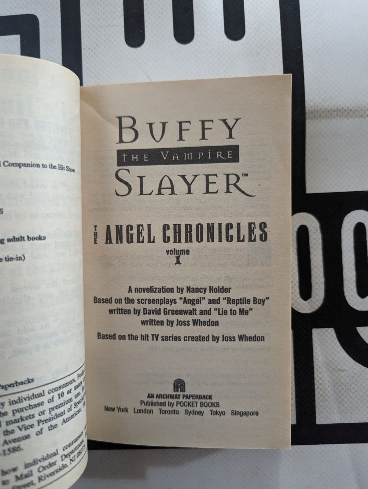 Buffy the Vampire Slayer Ser.: The Angel Chronicles by Nancy Holder 1998 PB Vol1