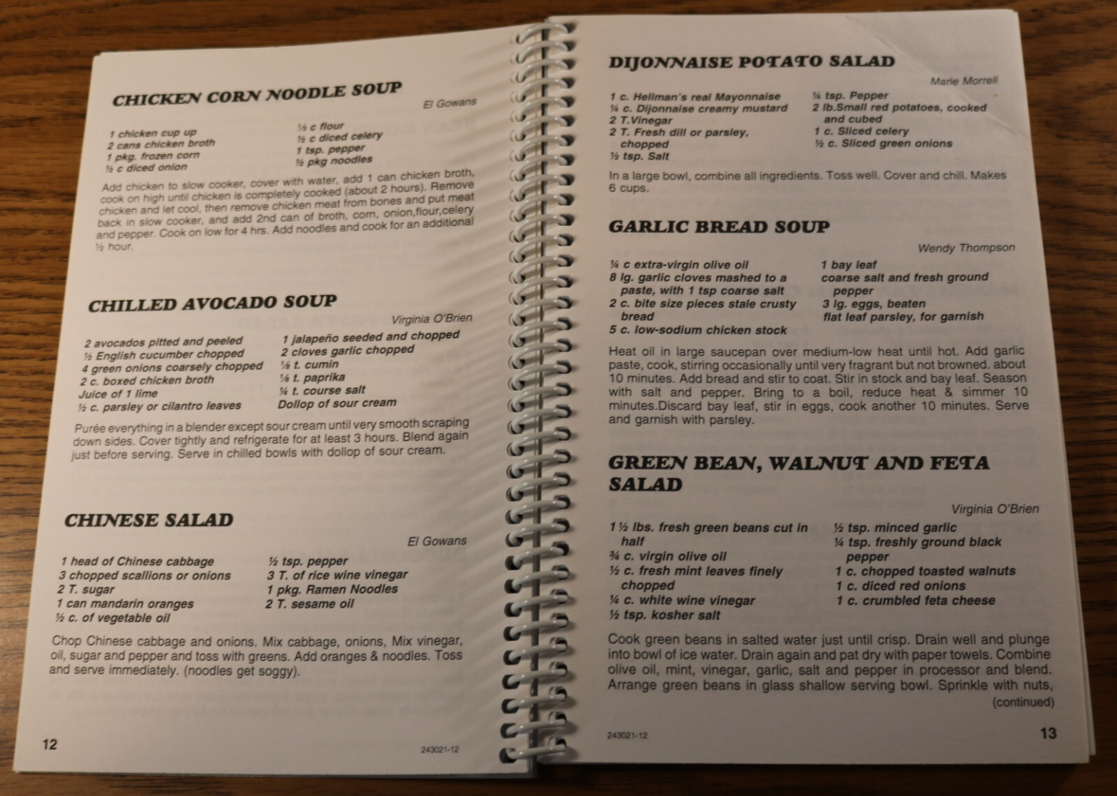 Cookbook Members & Friends Favorite Recipes VFW Post 10209 Spring Hill Florida