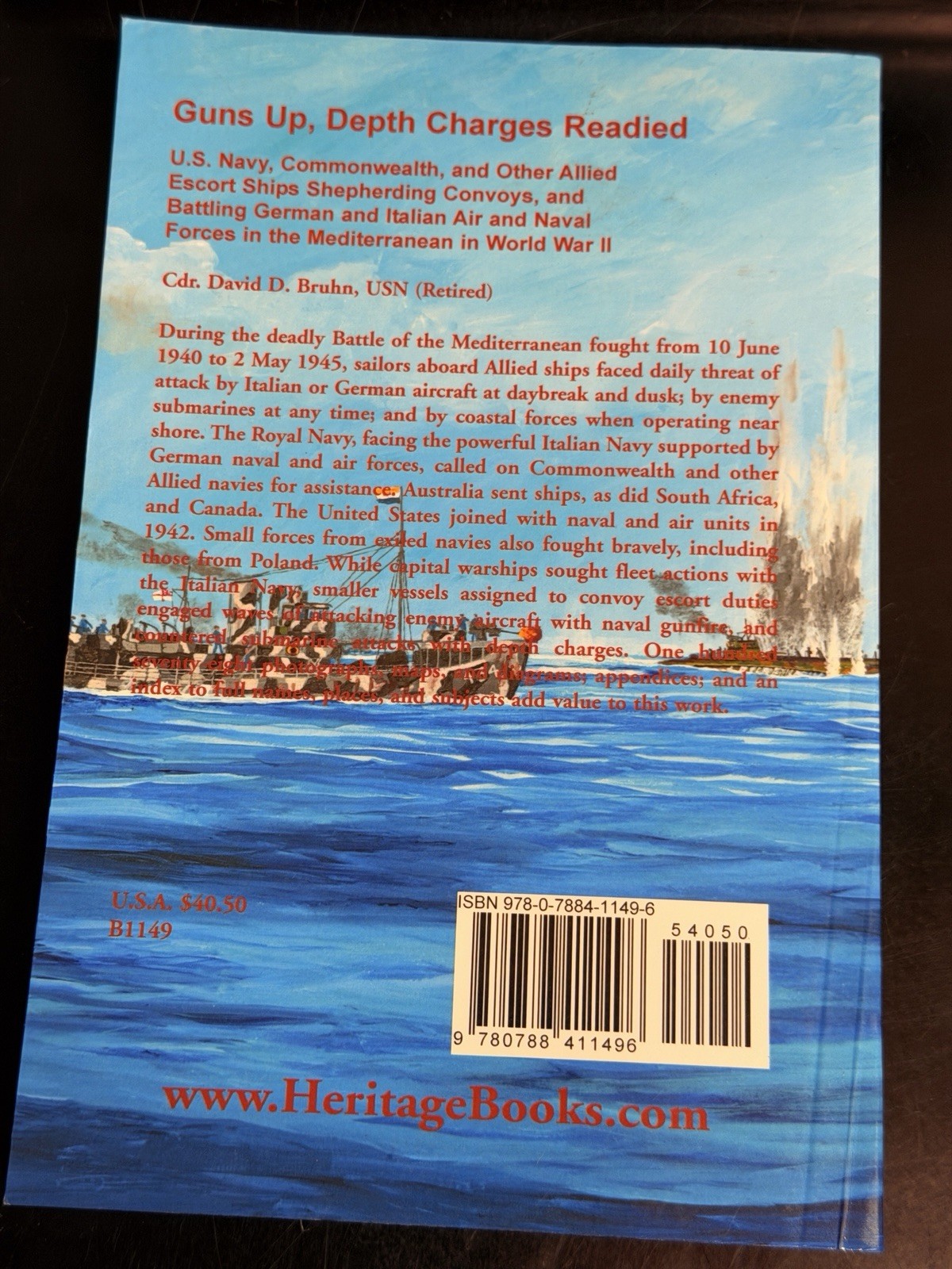 Guns Up Depth Charges Readied US Navy, Commonwealth, and Others SIGNED by author