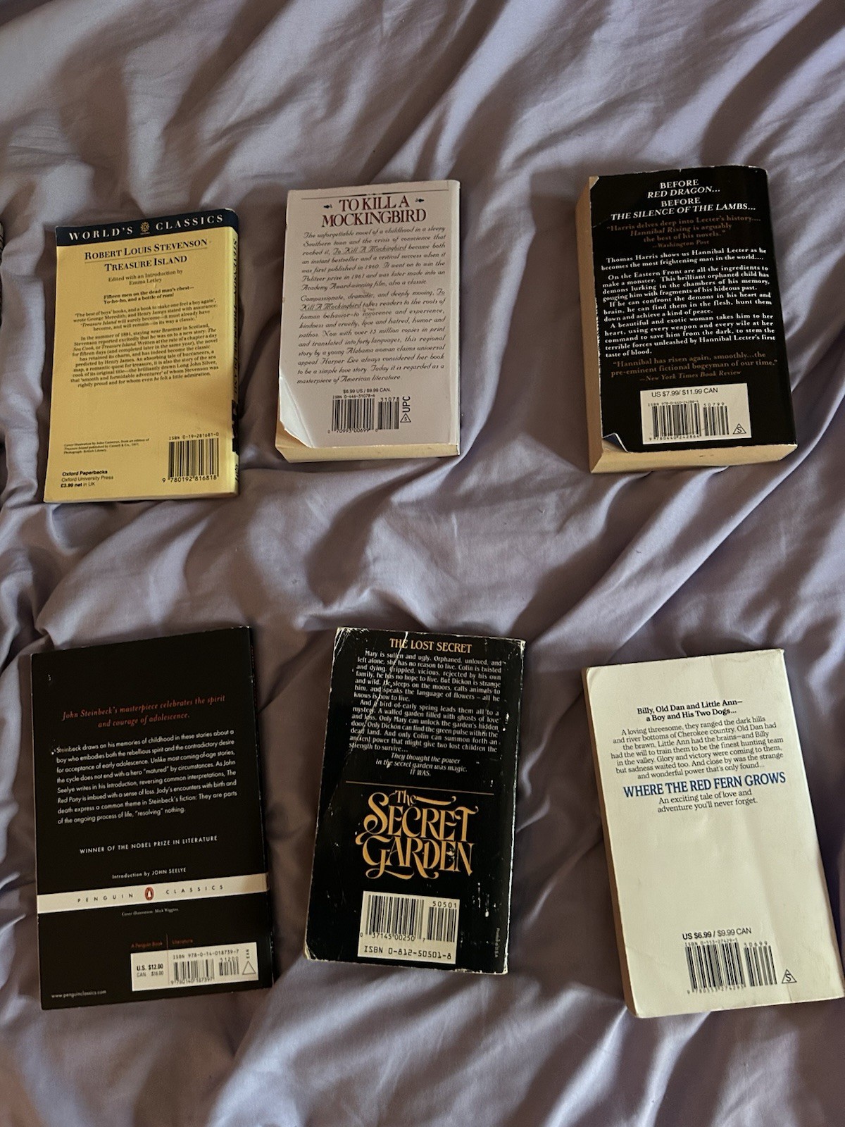 American Fiction Lot of Classics 10 books: Harper Lee, John Steinbeck, and more
