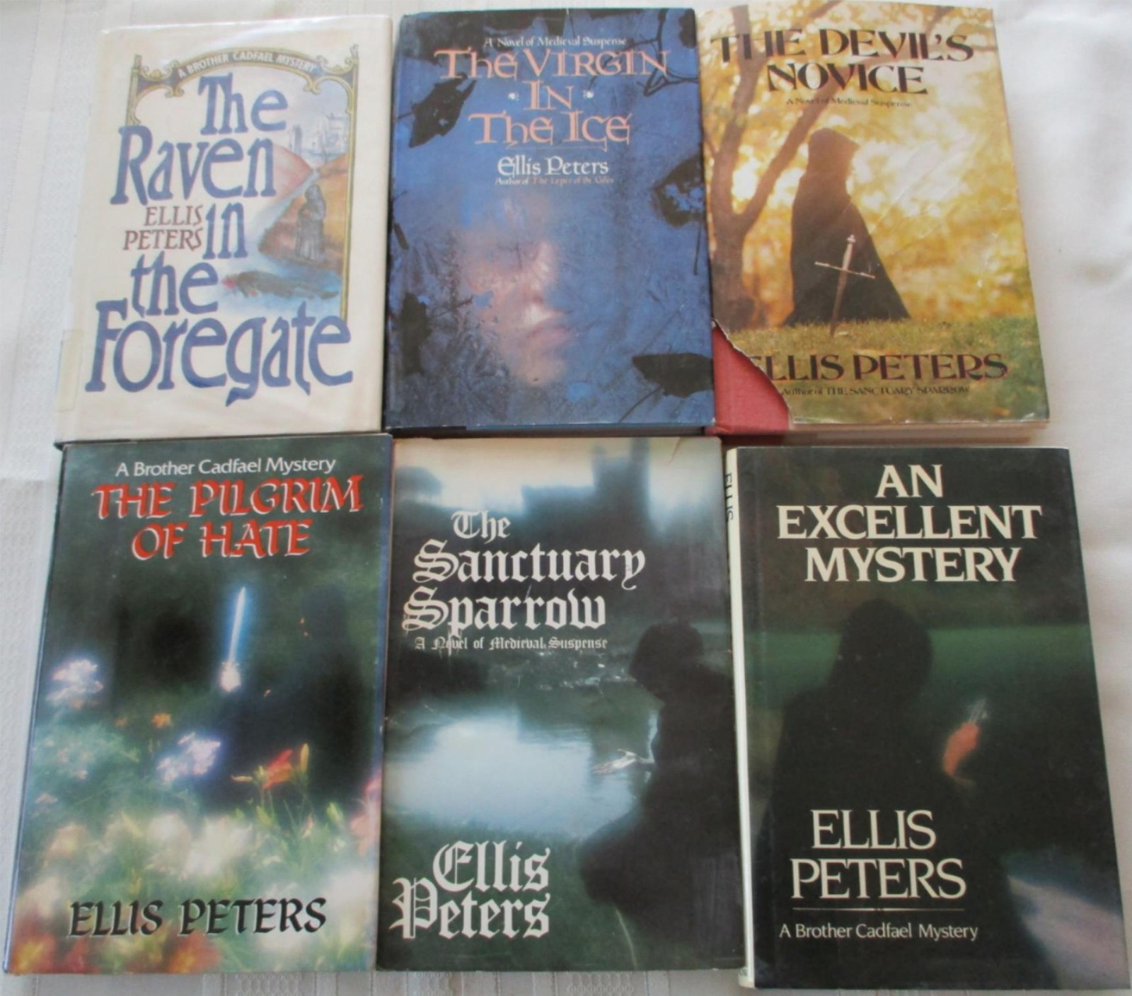 ELLIS PETERS 10 HCDJ Book Lot BROTHER CADFAEL Series Medieval Mystery 5 1st Ed