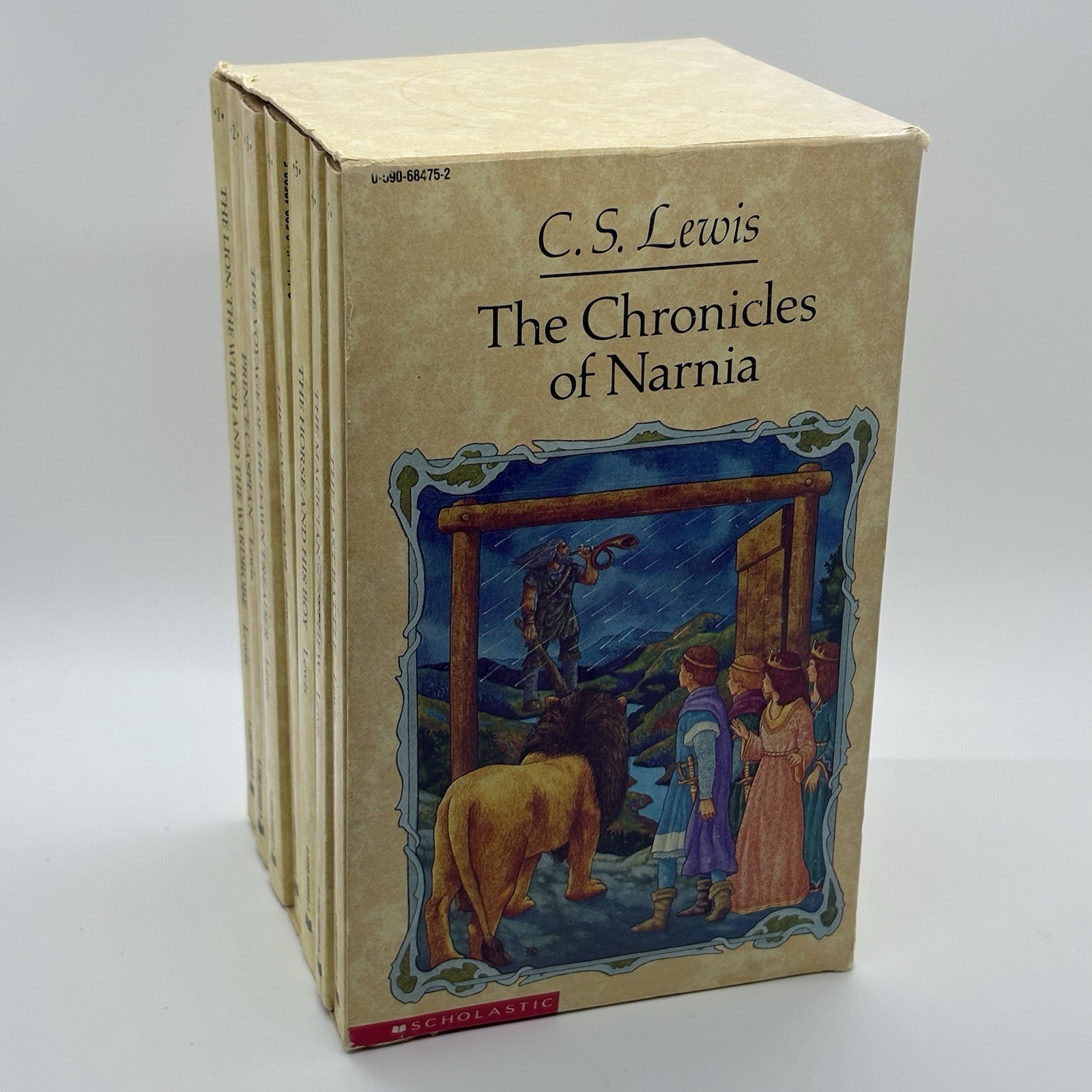 Vintage CS Lewis Chronicles Of Narnia Complete Book Box Set 1987 Paperback