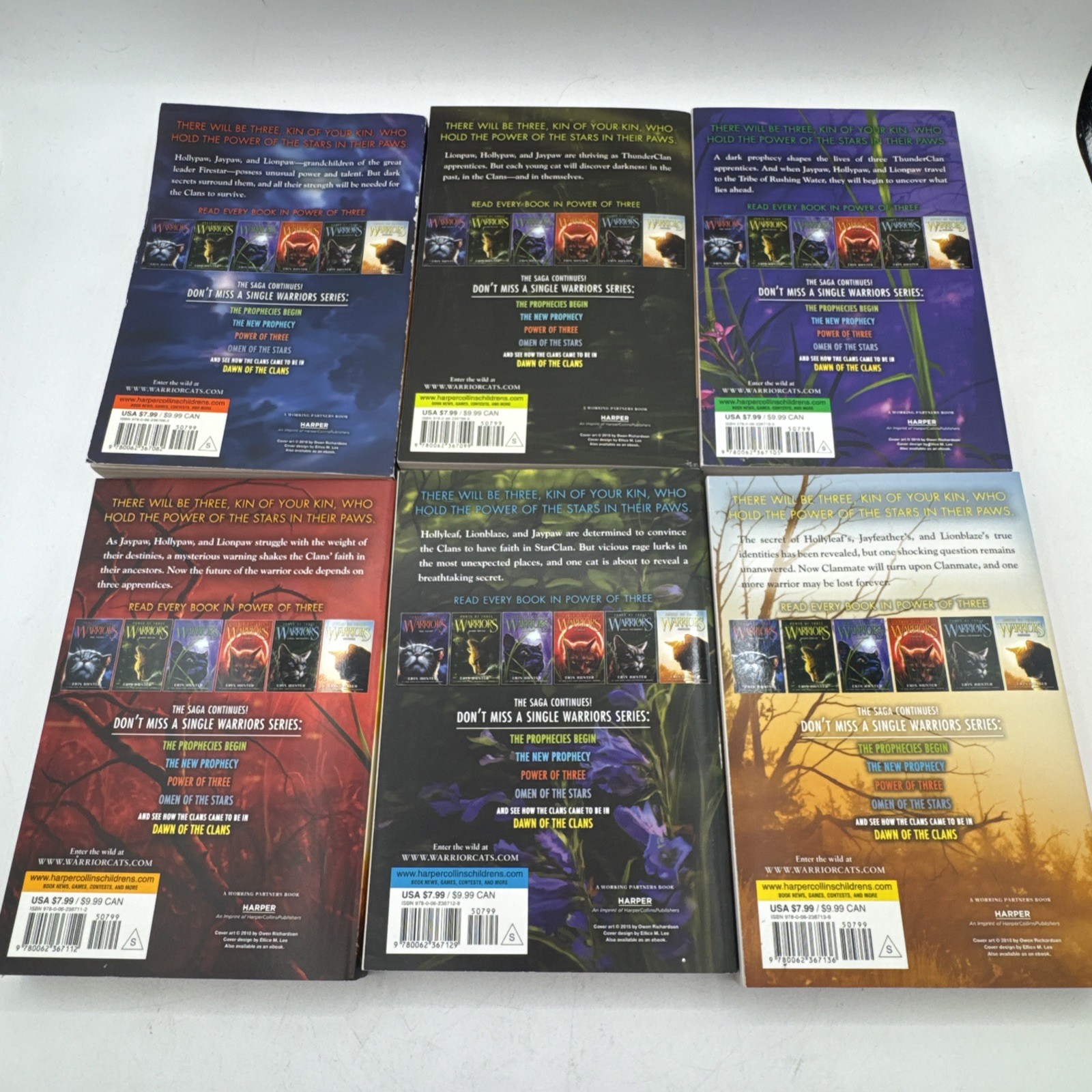 Warriors: Power of Three Box Set: Volumes 1 – 6 Paperback, by Hunter Erin