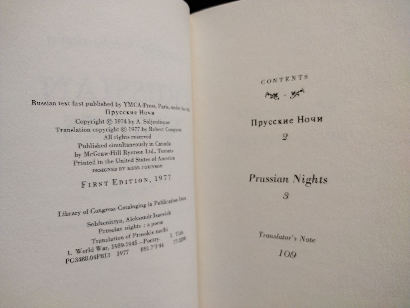 Prussian Nights : Bilingual Edition by Aleksandr Solzhenitsyn (1977, Trade…