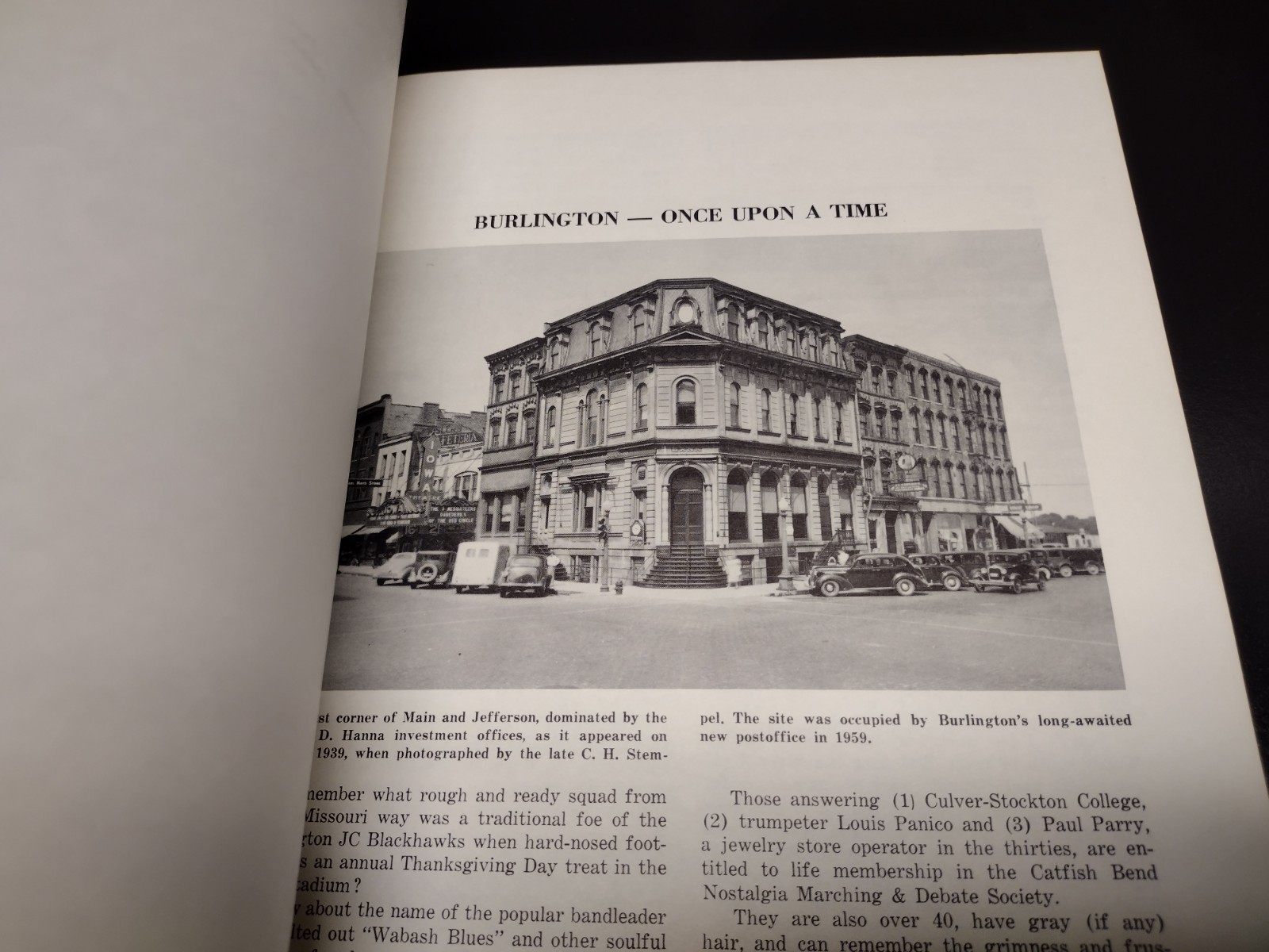Burlington (Iowa) Once Upon A Time Dan Bied 1975 Craftsman Press Photos 88 Pages