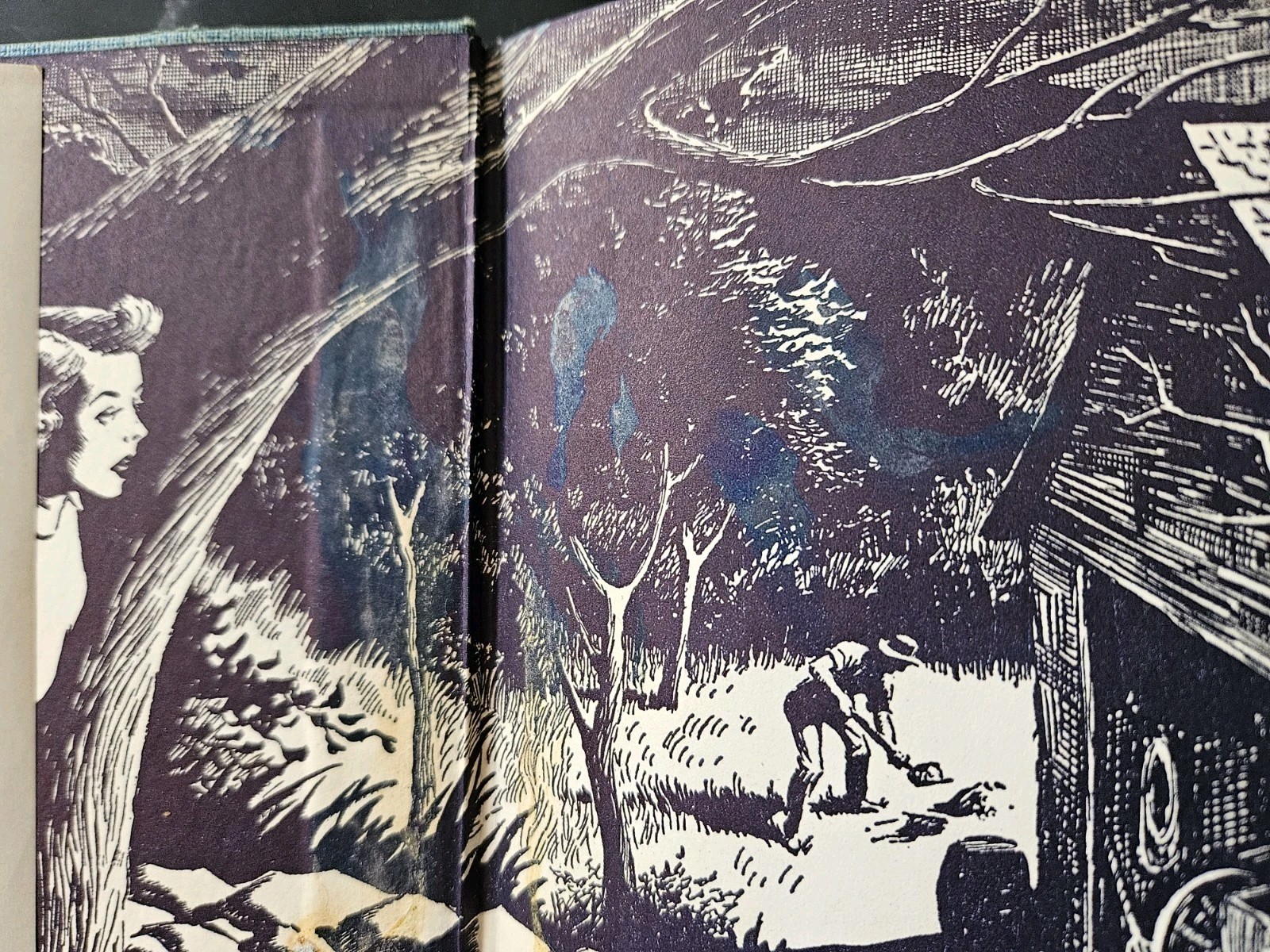 Nancy Drew #17 The Mystery of The Brass Bound Trunk 1940 Carolyn Keene DJ / Vtg