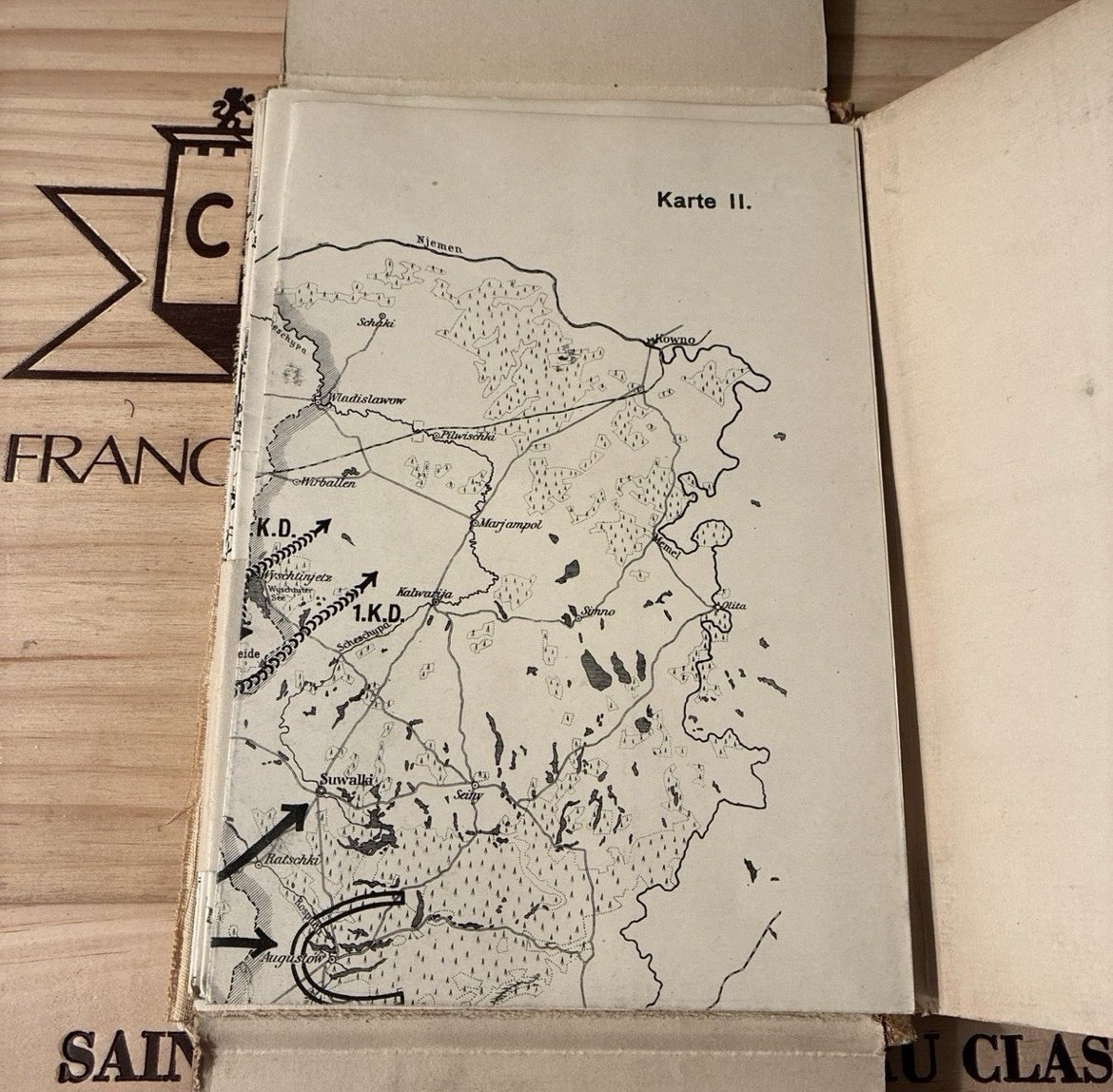 Map Book WWI WW1 Battle Maps German Army France Antique Vintage Military Books
