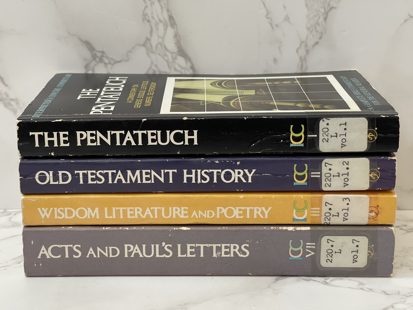 Lot of 4 ICC Interpreters Concise Commentary Books Pentateuch OT History Poetry