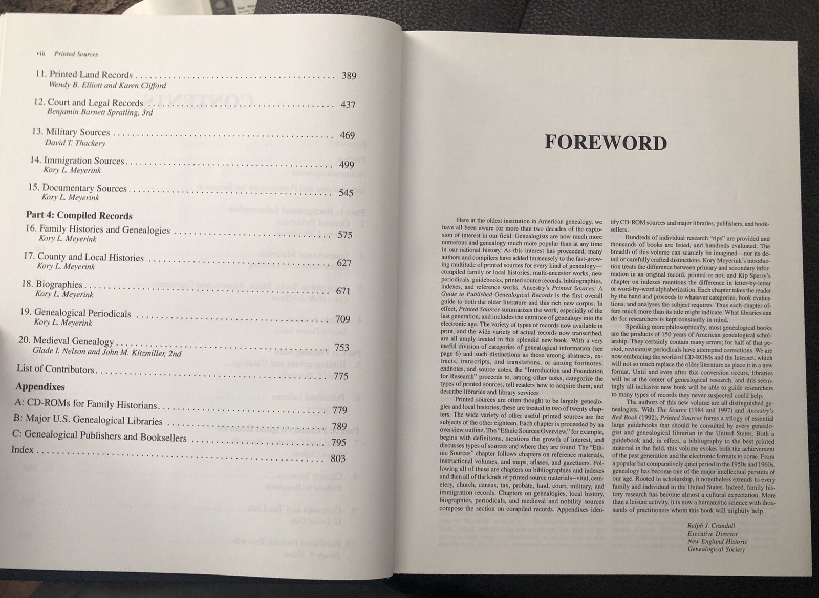 Printed Sources Edited by Kory L. Meyerink 1998 Ancestry Inc. HCDJ