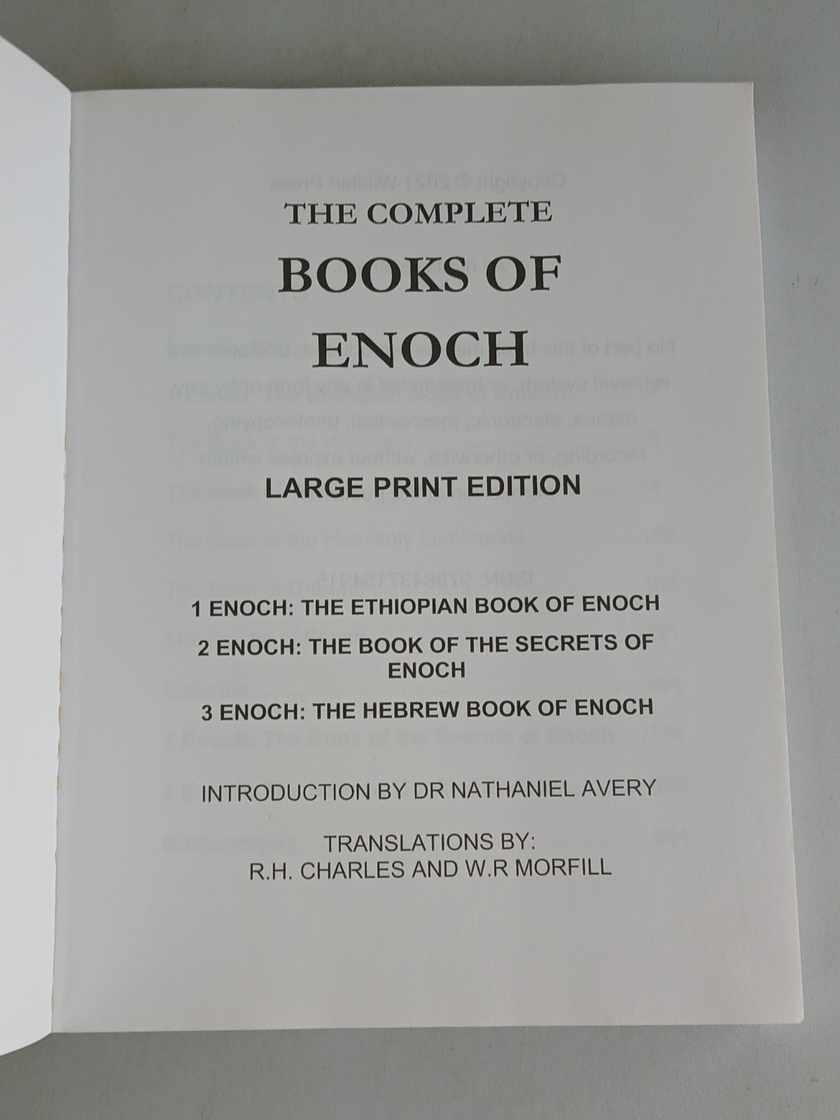 THE COMPLETE BOOKS OF ENOCH Large Print Edition 2021 Wildian Press Preowned