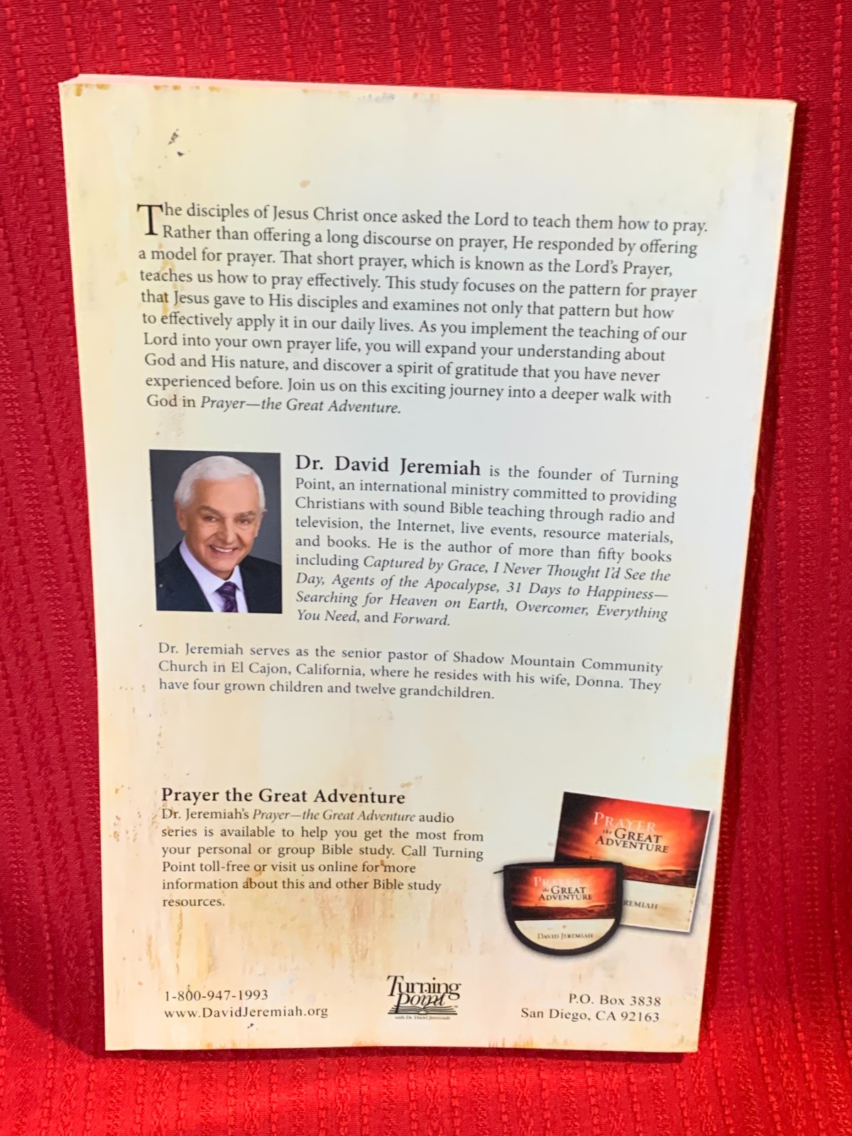 PRAYER THE GREAT ADVENTURE * STUDY GUIDE * NEW * SOFTBOUND * DAVID JEREMIAH