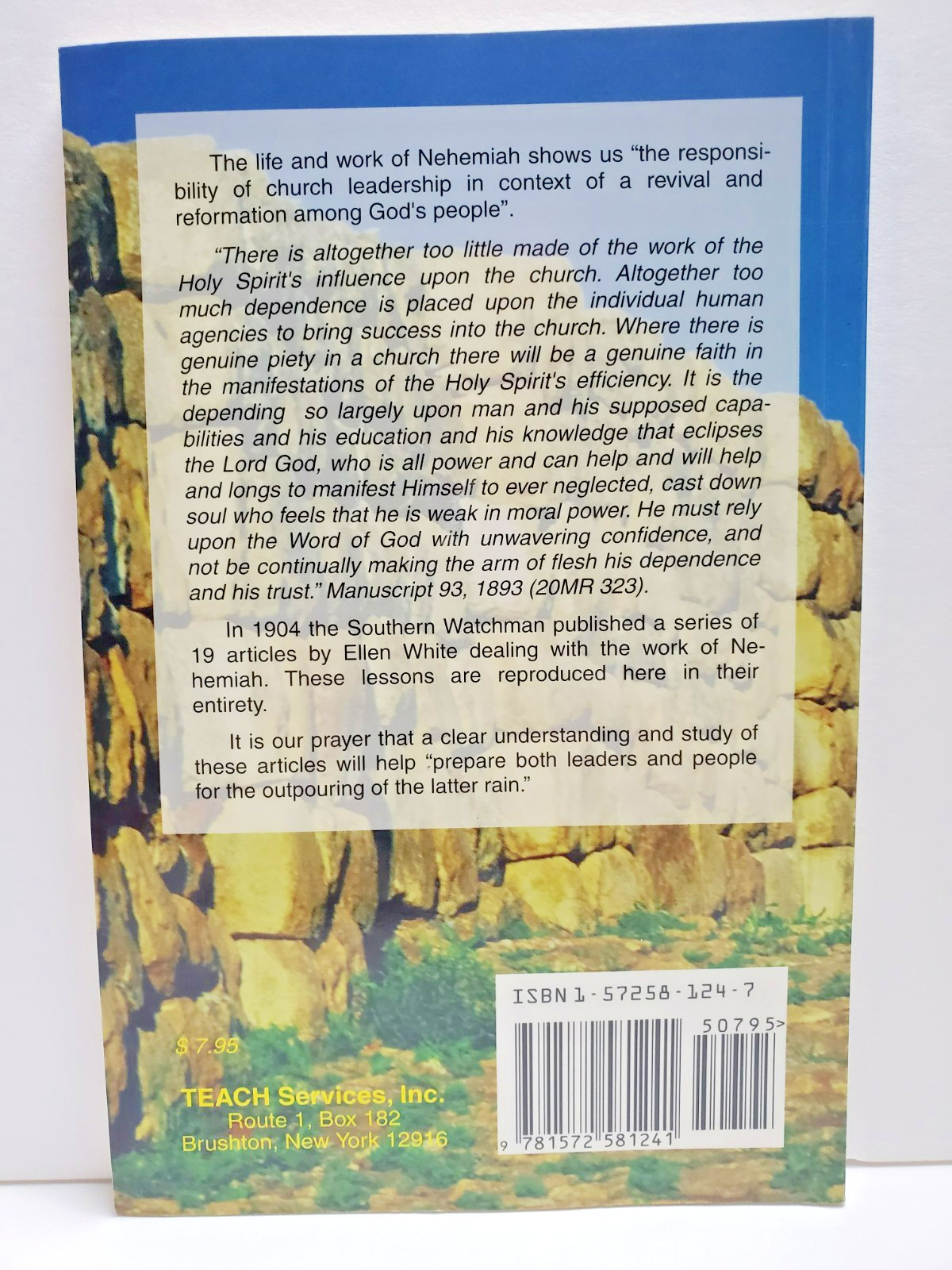 Nehemiah – Restoring The Breach by E. G. White Vintage