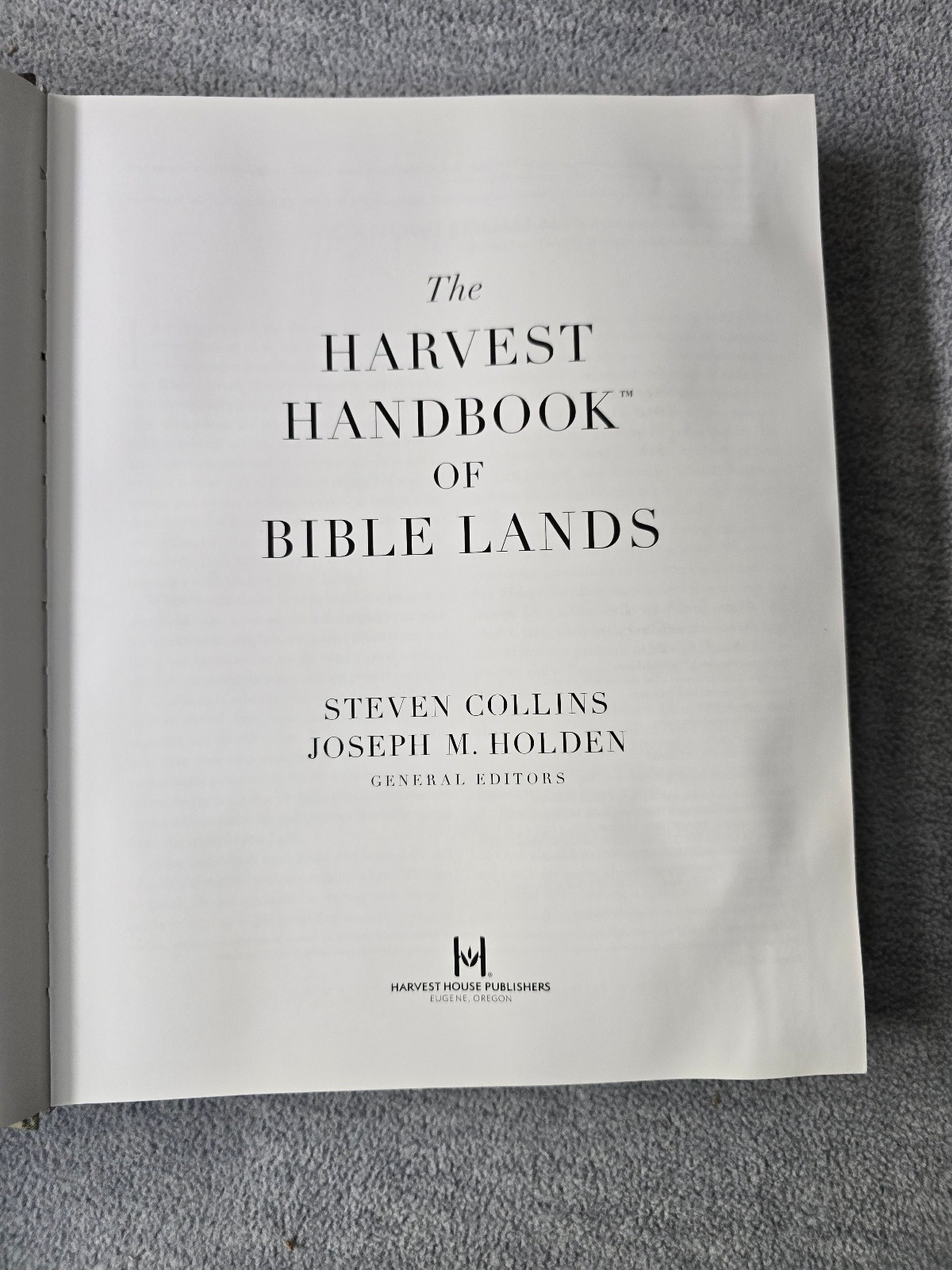 The Harvest Handbook of Bible – Hardcover, by Collins Steven; Holden – Good