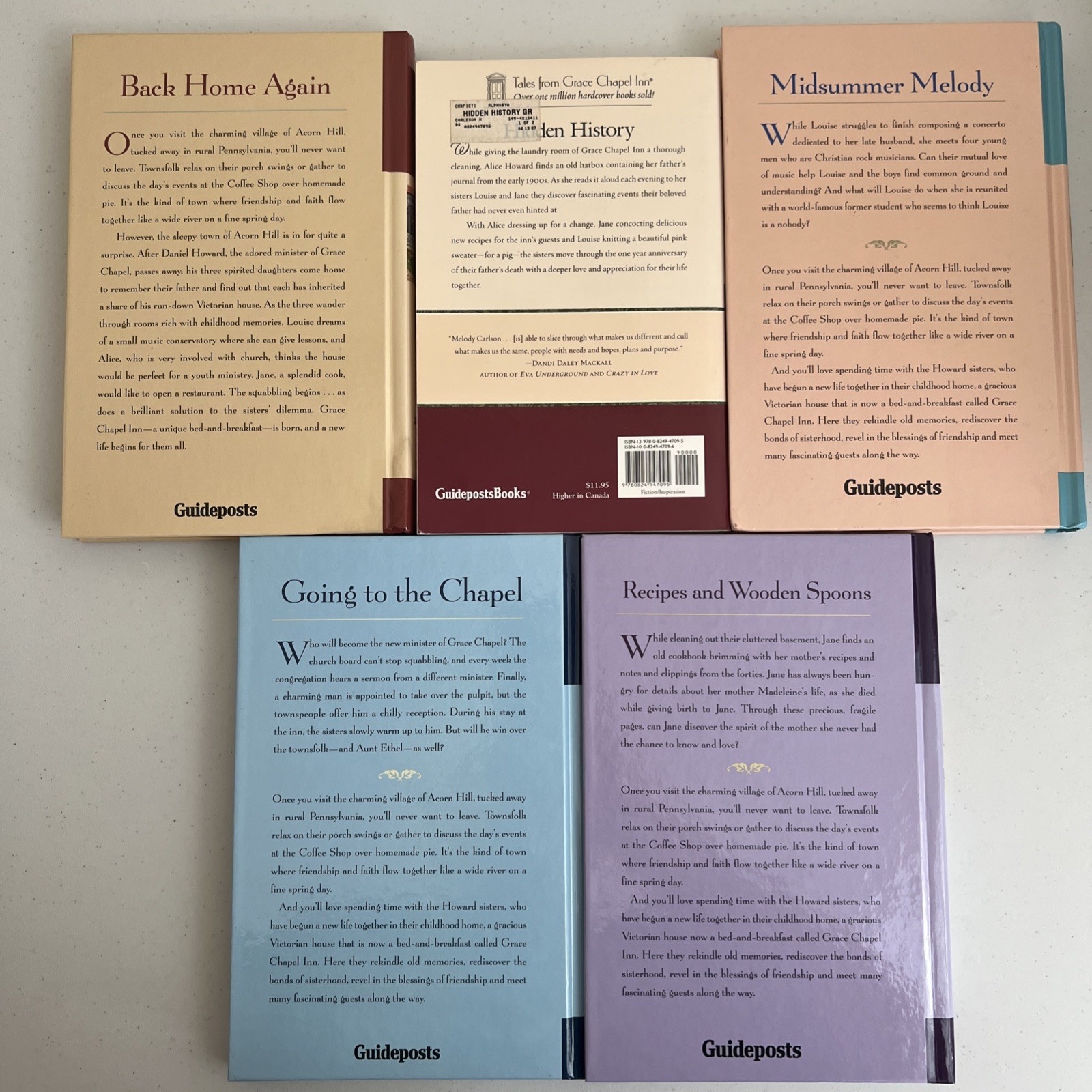 5 Books : Tales from Grace Chapel Inn Ser Hidden History, Back Home by M Carlson