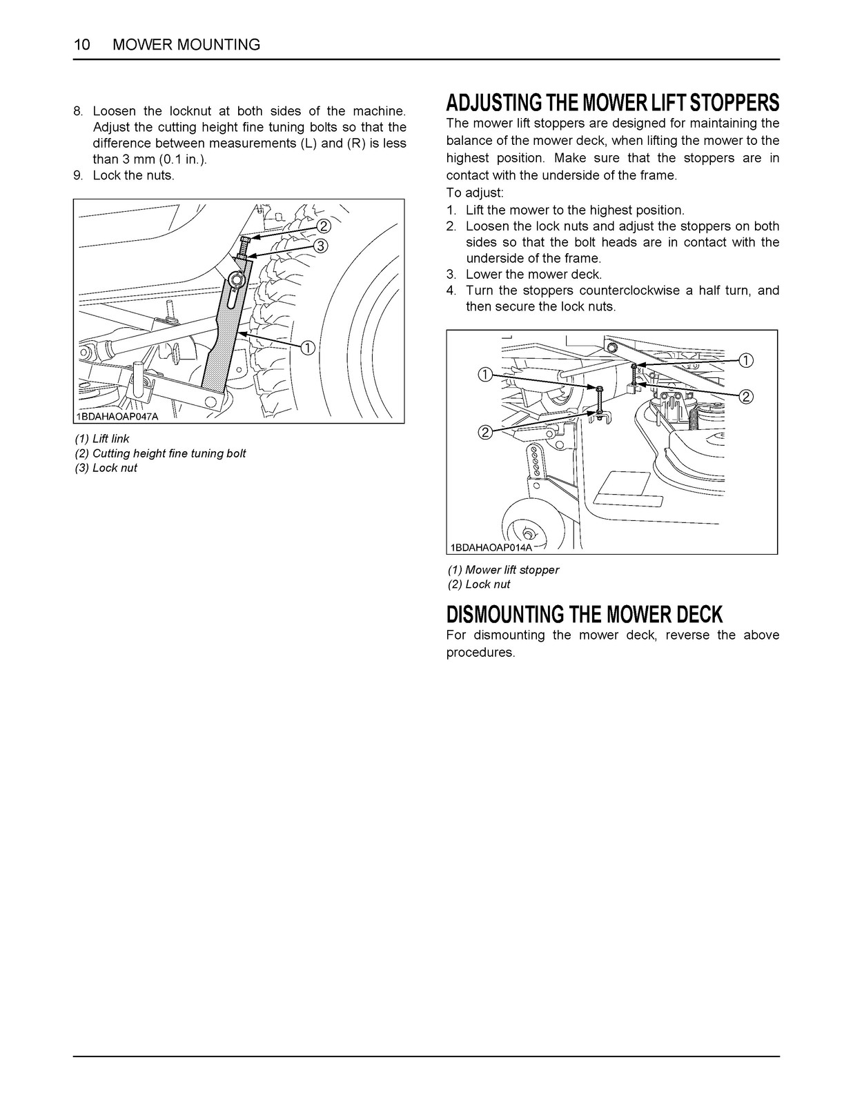 KUBOTA GR2020G GR2120 GR2120AU Operators Manual 2017 – BOUND – COVERS – FOLDOUTS