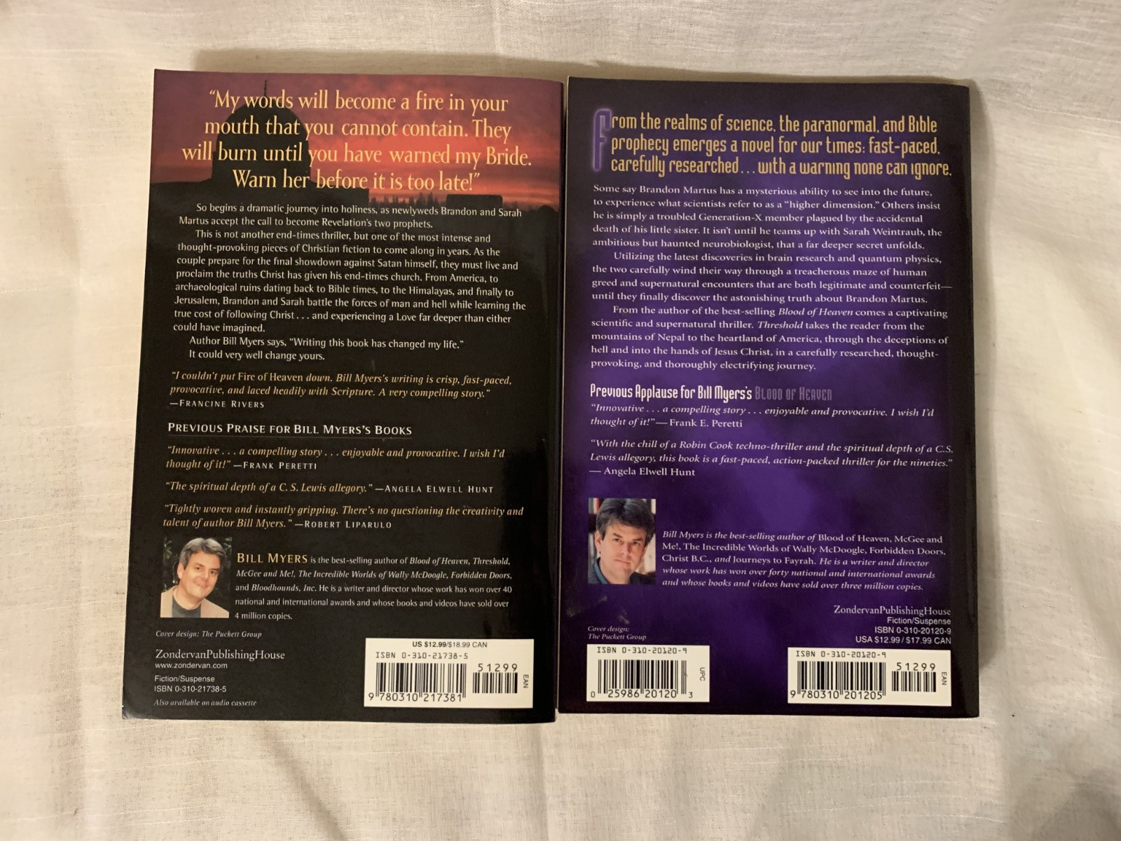 Lot of Bill Myers Novels (Blood of Heaven, The Voice, Threshold, Eli, etc.)
