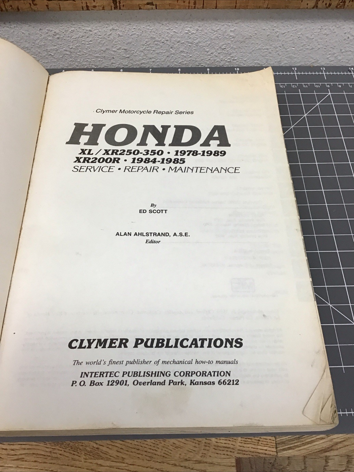 Clymer Honda XL/XR 250-350 1978-1989/XR200R 1984-1985 Service Repair Manual Q-3