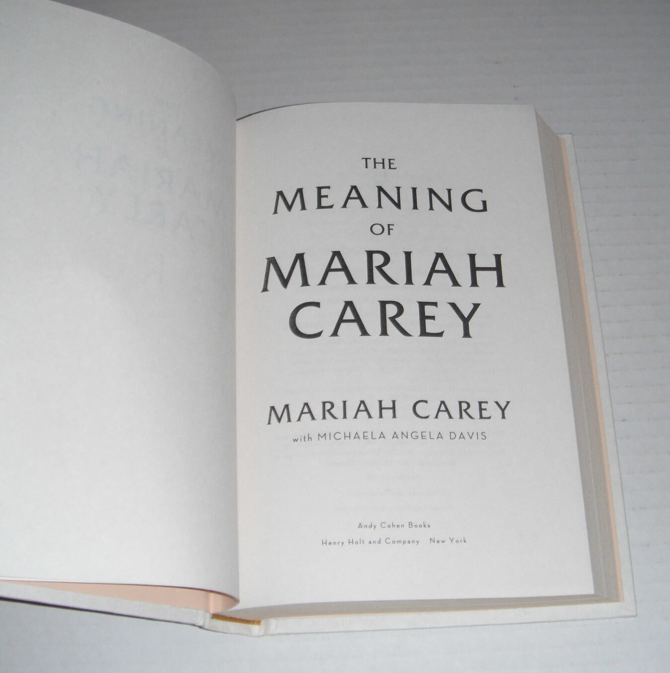 Meaning of Mariah Carey..2020 HC…approx 350 pages..USA..$ 29.99 List price–no