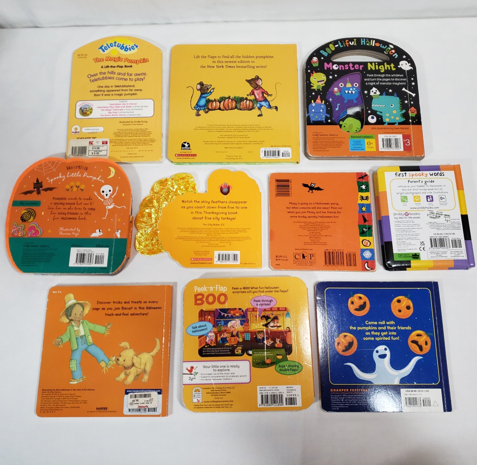 Kids Halloween Board Books Lot of 10 Baby Toddler Preschool Fall Thanksgiving