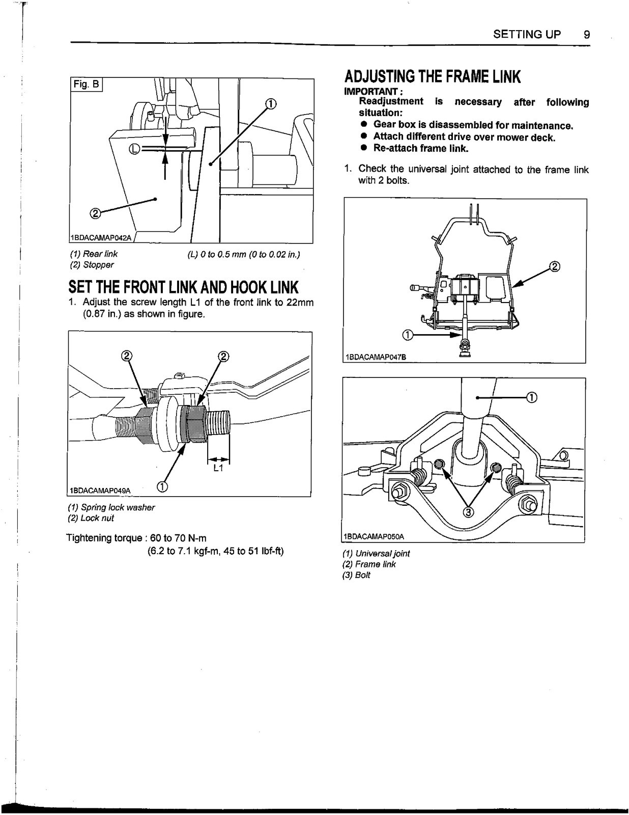 KUBOTA RCK60D-26BX Drive-Over Deck Manual STEEL BINDING – PROTECTIVE COVERING
