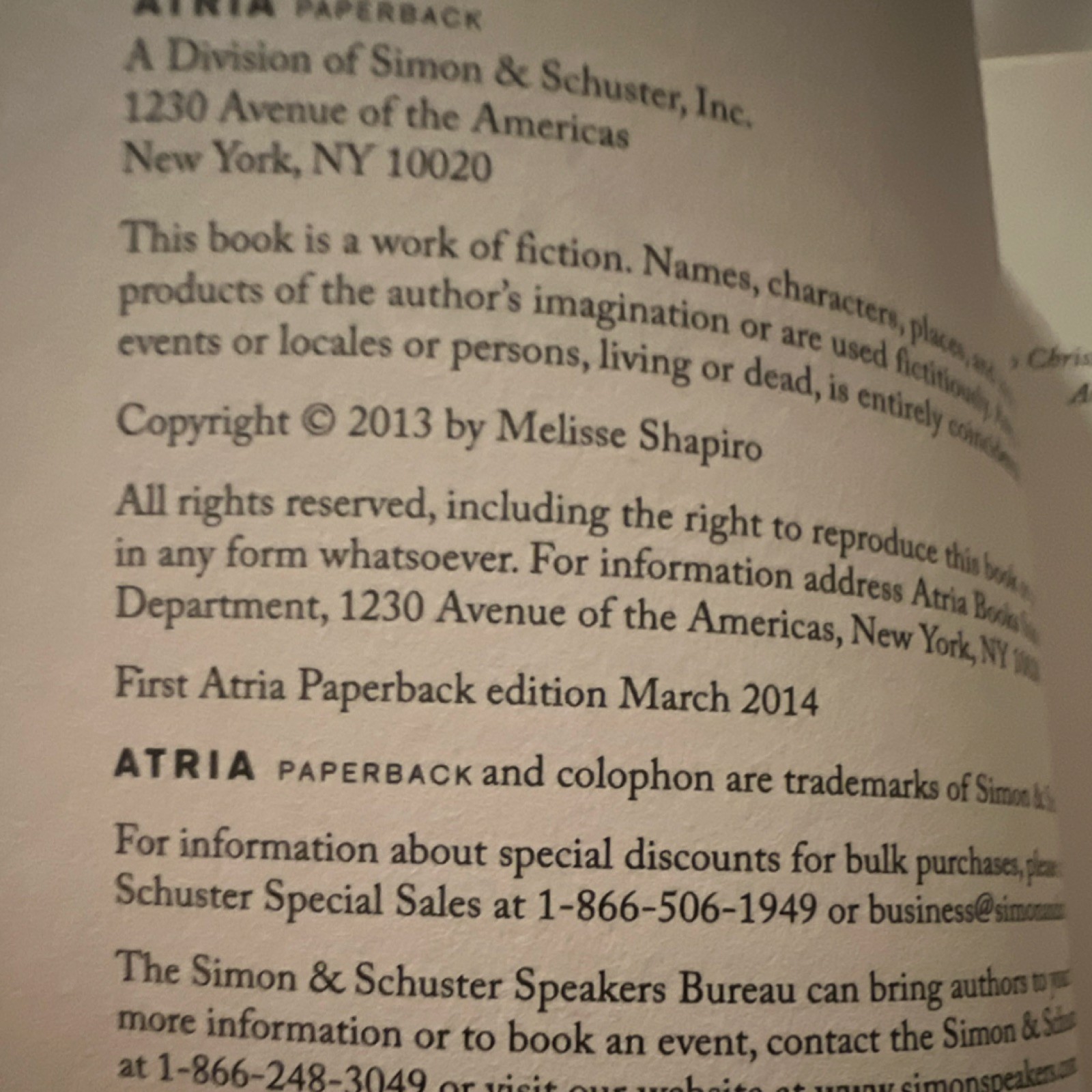 Seduction by M. J. Rose Atria Books Trade Paperback First Edition 2014 Fiction