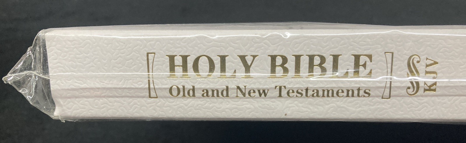 Holy Bible KJV Old & New Testament Red Letter Edition White Leatherette
