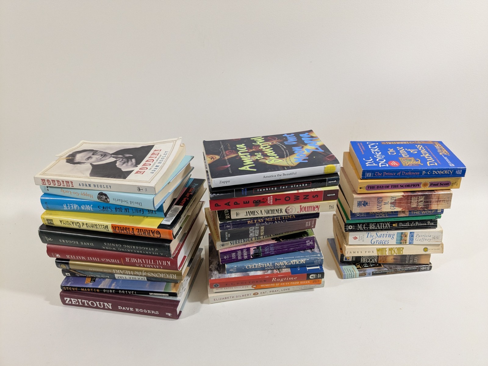 HUGE Lot of Memoir Drama Nonfiction Zappa Houdini Eggers Steve Martin John Green