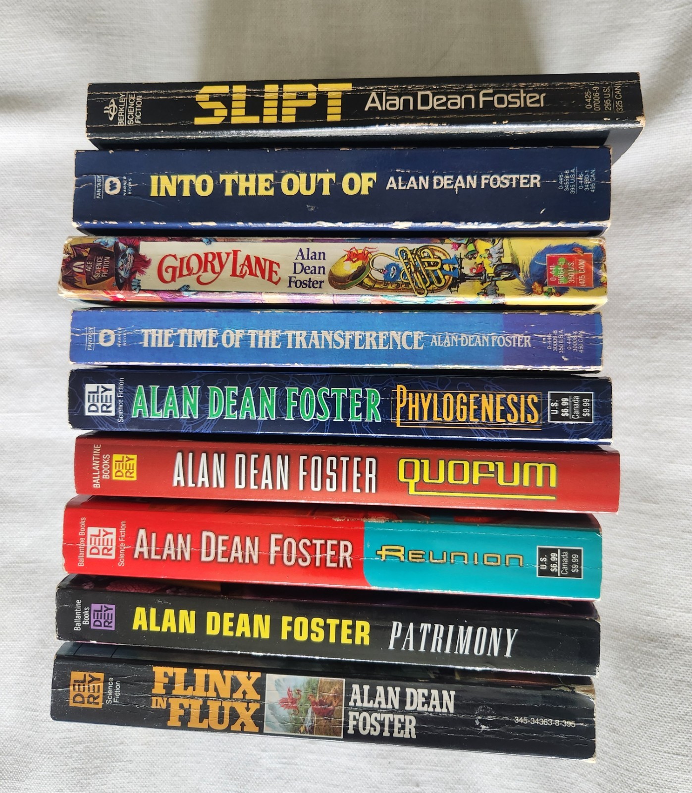 Alan Dean Foster Vintage Lot of 11 Books Pip & Flinx , Spellsinger, Commonwealh