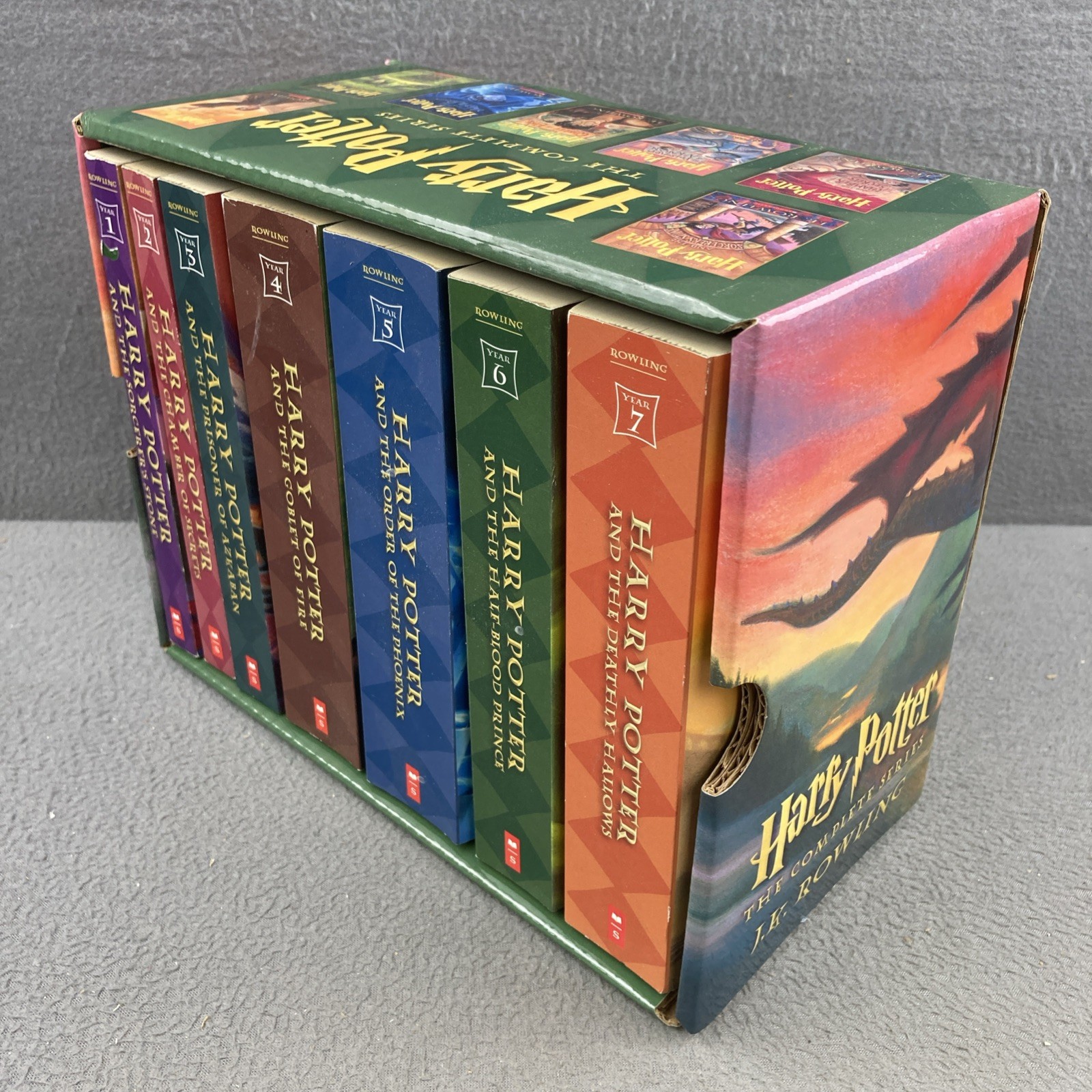 Harry Potter Paperback Boxset #1-7 by J. K. Rowling (2009, Hardcover) Complete