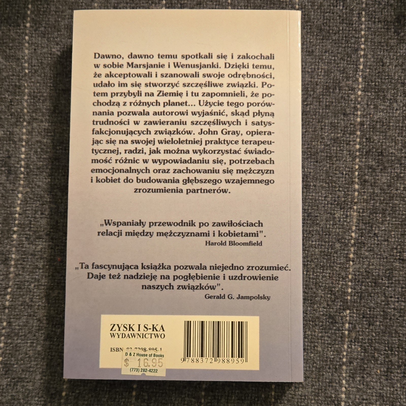 John Gray Mężczyźni są z Marsa, kobiety z Wenus – Polish Relationships Paperback