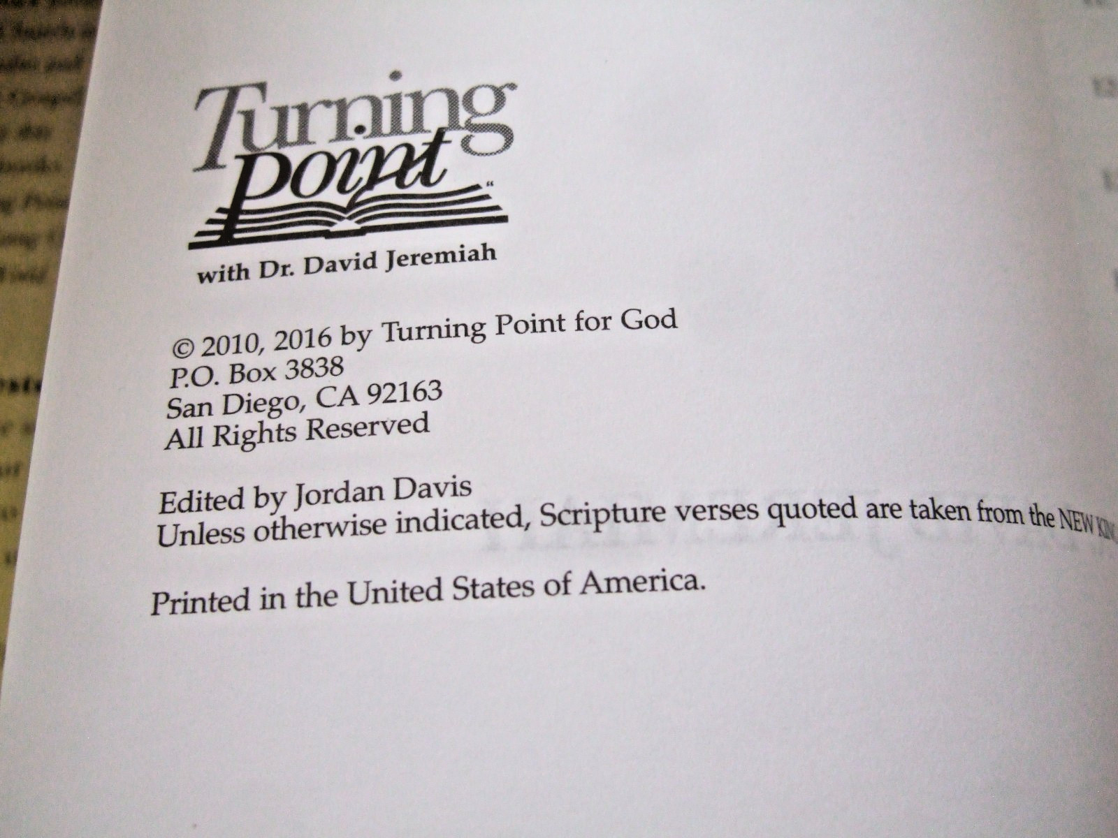 DR. DAVID JEREMIAH STUDY GUIDES TRIED, TESTED & TRIUMPHANT 2016 VOL 1-2